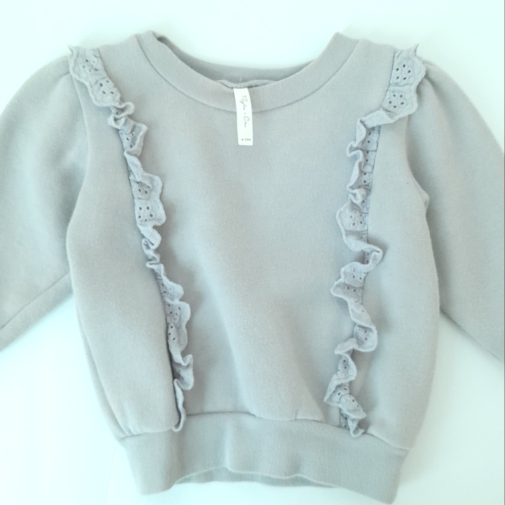 Light lavender ruffled sweater